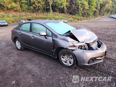 Czwarte zdjęcie samochodu z boku: 2013 HONDA CIVIC LX VIN:19XFB2F56DE202115 - miniatura