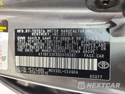 Zdjęcie 12 z 12 samochodu: 2005 TOYOTA CAMRY XLE V6 VIN:4T1BF32KX5U609387 - miniatura