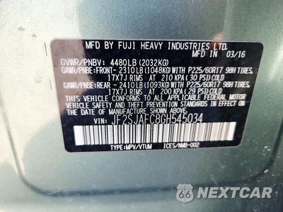 Zdjęcie 13 z 13 samochodu: 2016 SUBARU FORESTER 2.5I PREMIUM VIN:JF2SJAFC8GH545034 - miniatura