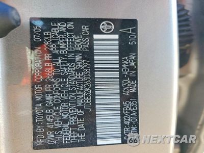 Zdjęcie 12 z 12 samochodu: 2006 TOYOTA CAMRY STANDARD VIN:JTDBE32K263038797 - miniatura