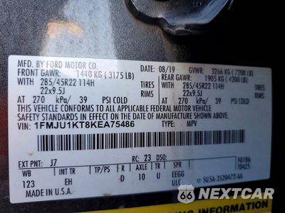 Zdjęcie 14 z 14 samochodu: 2019 FORD EXPEDITION LIMITED VIN:1FMJU1KT8KEA75486 - miniatura