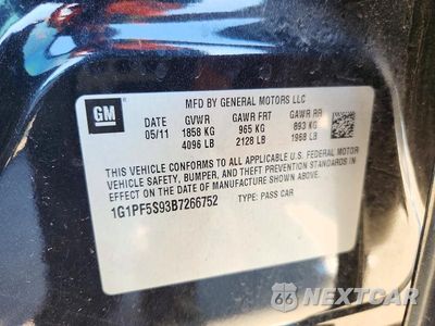 Zdjęcie 12 z 12 samochodu: 2011 CHEVROLET CRUZE LT VIN:1G1PF5S93B7266752 - miniatura