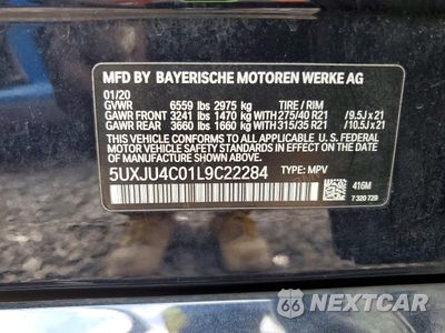 Zdjęcie 13 z 13 samochodu: 2020 BMW X5 M50I VIN:5UXJU4C01L9C22284 - miniatura
