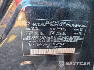 Zdjęcie 12 z 12 samochodu: 2019 HYUNDAI ELANTRA SE VIN:5NPD74LF0KH469440 - miniatura