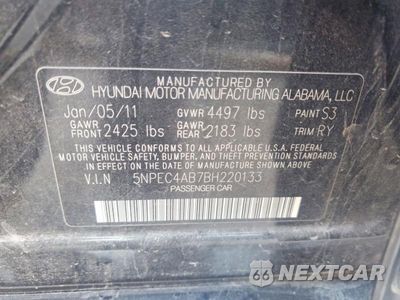 Zdjęcie 12 z 12 samochodu: 2011 HYUNDAI SONATA SE 2.0T VIN:5NPEC4AB7BH220133 - miniatura