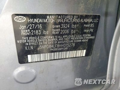 Zdjęcie 12 z 12 samochodu: 2017 HYUNDAI ELANTRA SE VIN:5NPD84LF8HH015278 - miniatura