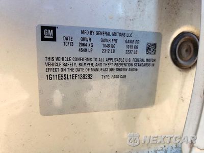 Zdjęcie 12 z 12 samochodu: 2014 CHEVROLET MALIBU 2LT VIN:1G11E5SL1EF138282 - miniatura