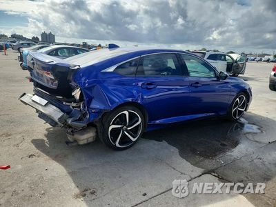 Trzecie zdjęcie samochodu z tyłu: 2019 HONDA ACCORD SPORT VIN:1HGCV1F35KA019633 - miniatura