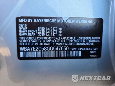 Zdjęcie 13 z 13 samochodu: 2016 BMW 740 I VIN:WBA7E2C58GG547650 - miniatura