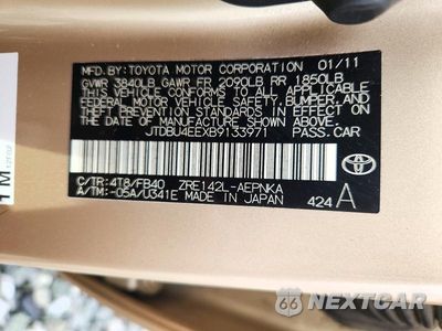 Zdjęcie 12 z 12 samochodu: 2011 TOYOTA COROLLA LE VIN:JTDBU4EEXB9133971 - miniatura