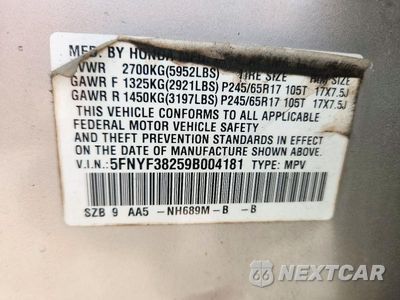 Zdjęcie 13 z 13 samochodu: 2009 HONDA PILOT LX VIN:5FNYF38259B004181 - miniatura