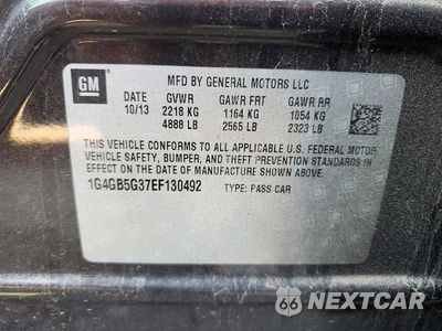 Zdjęcie 12 z 12 samochodu: 2014 BUICK LACROSSE VIN:1G4GB5G37EF130492 - miniatura