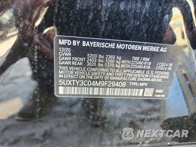 Zdjęcie 13 z 13 samochodu: 2021 BMW X3 SDRIVE30I VIN:5UXTY3C04M9F29408 - miniatura