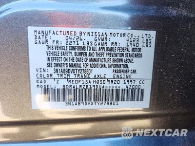 Zdjęcie 12 z 12 samochodu: 2026 NISSAN SENTRA SR VIN:3N1AB9DVXTY278801 - miniatura