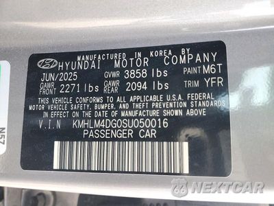 Zdjęcie 12 z 12 samochodu: 2025 HYUNDAI ELANTRA SEL SPORT VIN:KMHLM4DG0SU050016 - miniatura
