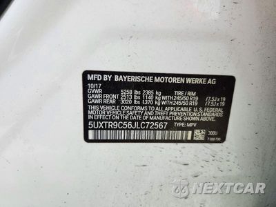 Zdjęcie 13 z 13 samochodu: 2018 BMW X3 XDRIVE30I VIN:5UXTR9C56JLC72567 - miniatura