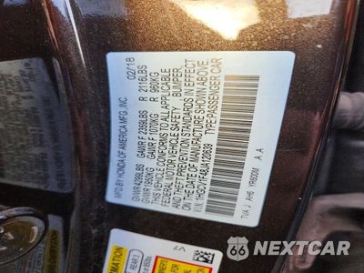 Zdjęcie 12 z 12 samochodu: 2018 HONDA ACCORD EX VIN:1HGCV1F48JA120639 - miniatura