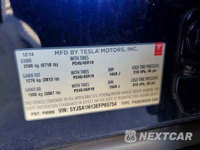Zdjęcie 13 z 13 samochodu: 2014 TESLA MODEL S VIN:5YJSA1H13EFP65754 - miniatura