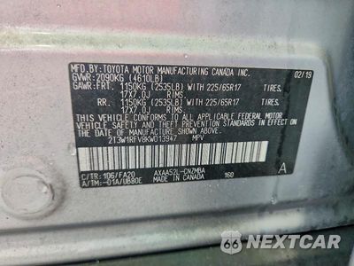 Zdjęcie 13 z 13 samochodu: 2019 TOYOTA RAV4 XLE VIN:2T3W1RFV8KW013947 - miniatura