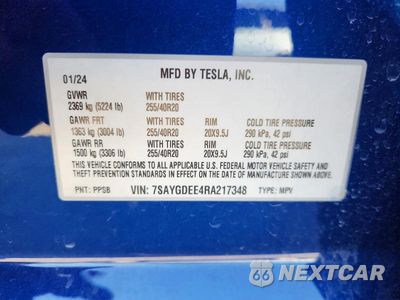 Zdjęcie 13 z 13 samochodu: 2024 TESLA MODEL Y VIN:7SAYGDEE4RA217348 - miniatura