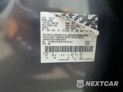 Zdjęcie 13 z 13 samochodu: 2015 FORD EXPLORER XLT VIN:1FM5K7D82FGA08184 - miniatura