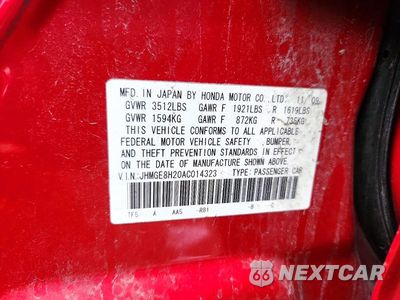 Zdjęcie 12 z 12 samochodu: 2010 HONDA FIT VIN:JHMGE8H20AC014323 - miniatura