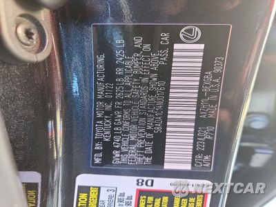 Zdjęcie 12 z 12 samochodu: 2022 LEXUS ES 300H BASE VIN:58ADA1C14NU017610 - miniatura