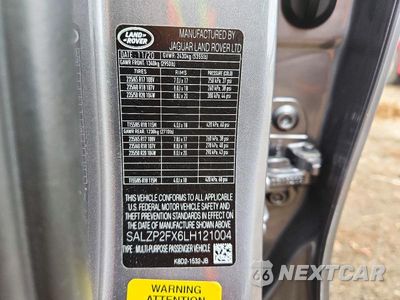 Zdjęcie 12 z 12 samochodu: 2020 LAND ROVER RANGE ROVER EVOQUE SE VIN:SALZP2FX6LH121004 - miniatura