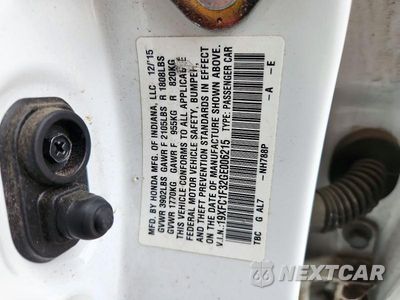 Zdjęcie 12 z 12 samochodu: 2016 HONDA CIVIC EX VIN:19XFC1F32GE006215 - miniatura