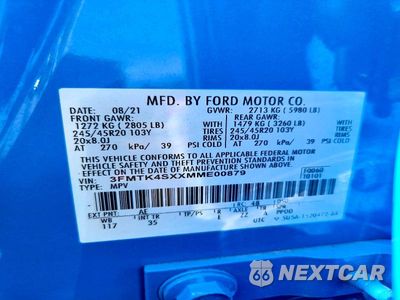 Zdjęcie 14 z 14 samochodu: 2021 FORD MUSTANG MACH-E GT VIN:3FMTK4SXXMME00879 - miniatura