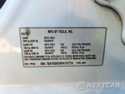 Zdjęcie 12 z 12 samochodu: 2023 TESLA MODEL Y VIN:7SAYGDEE0PA137770 - miniatura