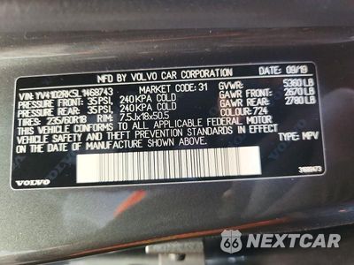 Zdjęcie 13 z 13 samochodu: 2020 VOLVO XC60 T5 MOMENTUM VIN:YV4102RK5L1468743 - miniatura