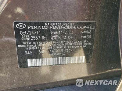 Zdjęcie 12 z 12 samochodu: 2015 HYUNDAI SONATA SE VIN:5NPE24AF2FH117147 - miniatura