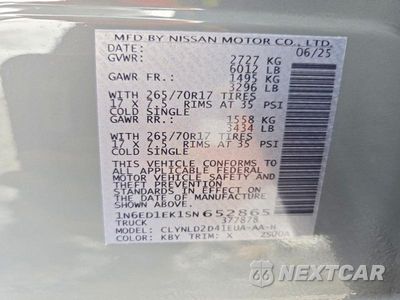 Zdjęcie 13 z 13 samochodu: 2025 NISSAN FRONTIER PRO-4X VIN:1N6ED1EK1SN652865 - miniatura