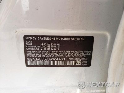 Zdjęcie 12 z 12 samochodu: 2018 BMW 530 I VIN:WBAJA5C53JWA56633 - miniatura