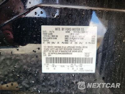 Zdjęcie 13 z 13 samochodu: 2016 FORD EDGE SEL VIN:2FMPK3J94GBB58935 - miniatura
