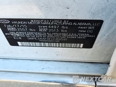 Zdjęcie 12 z 12 samochodu: 2017 HYUNDAI SONATA SE VIN:5NPE34AF0FH189591 - miniatura