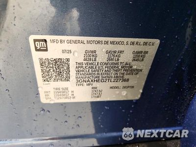 Zdjęcie 13 z 13 samochodu: 2026 CHEVROLET EQUINOX LT VIN:3GNAXHEG2TL227368 - miniatura
