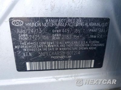 Zdjęcie 12 z 12 samochodu: 2013 HYUNDAI SONATA LIMITED 2.0T VIN:5NPEC4AB5DH801214 - miniatura