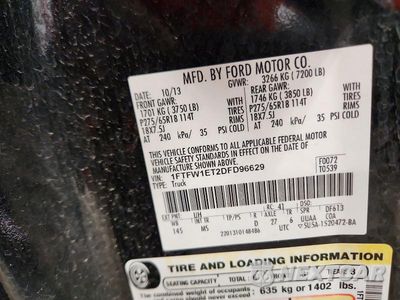 Zdjęcie 12 z 12 samochodu: 2013 FORD F150 SUPERCREW VIN:1FTFW1ET2DFD96629 - miniatura