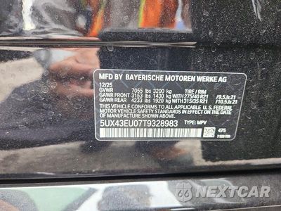 Zdjęcie 13 z 13 samochodu: 2026 BMW X5 XDRIVE50E VIN:5UX43EU07T9328983 - miniatura