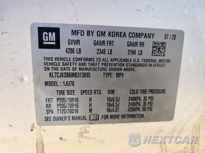 Zdjęcie 12 z 12 samochodu: 2021 CHEVROLET TRAX LS VIN:KL7CJKSB6MB313095 - miniatura