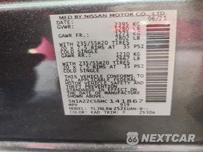 Zdjęcie 14 z 14 samochodu: 2021 NISSAN MURANO SL VIN:5N1AZ2CS6MC141867 - miniatura