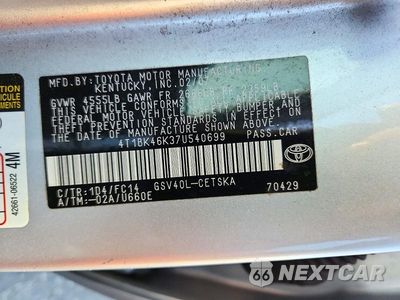 Zdjęcie 12 z 12 samochodu: 2007 TOYOTA CAMRY SE V6 VIN:4T1BK46K37U540699 - miniatura