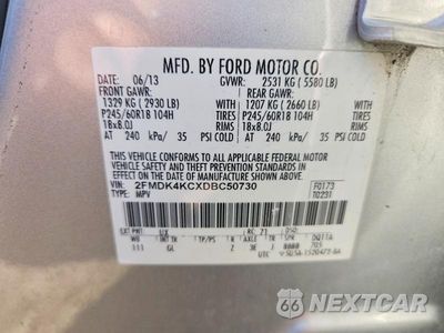 Zdjęcie 13 z 13 samochodu: 2013 FORD EDGE LIMITED VIN:2FMDK4KCXDBC50730 - miniatura