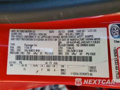 Zdjęcie 13 z 13 samochodu: 2014 FORD FIESTA SE VIN:3FADP4EJ9EM111825 - miniatura