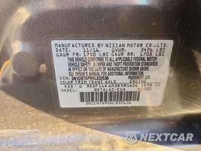 Zdjęcie 12 z 12 samochodu: 2017 NISSAN VERSA 1.6 S PLUS VIN:3N1CN7AP0HL832636 - miniatura
