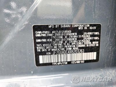Zdjęcie 13 z 13 samochodu: 2024 SUBARU CROSSTREK PREMIUM VIN:JF2GUADC4R8203261 - miniatura