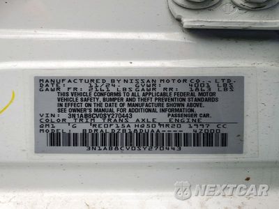 Zdjęcie 13 z 13 samochodu: 2025 NISSAN SENTRA SV VIN:3N1AB8CV0SY270443 - miniatura