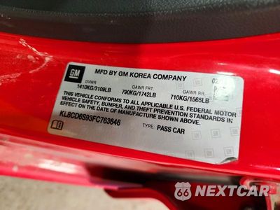 Zdjęcie 12 z 12 samochodu: 2015 CHEVROLET SPARK 1LT VIN:KL8CD6S93FC763646 - miniatura